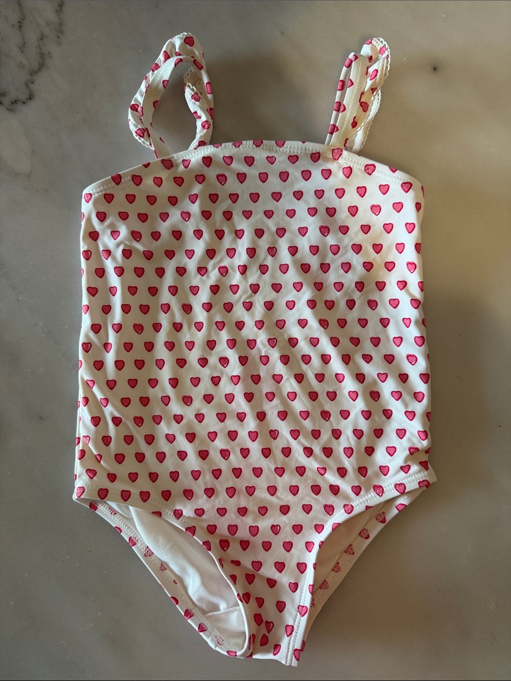 Roller Rabbit White One-Piece with Pink Heart Print